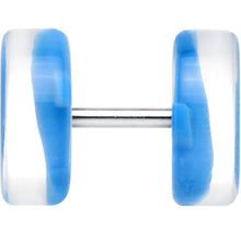 Load image into Gallery viewer, Acrylic Bright Blue Dolphin Inlay Cheater Plug
