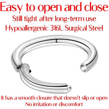 Load image into Gallery viewer, 16G 3/8 Stainless Steel Hinged Segment Ring
