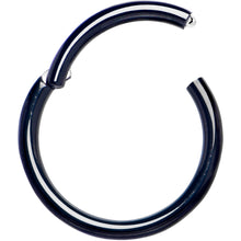 Load image into Gallery viewer, 16G 3/8 Black PVD Hinged Segment Ring
