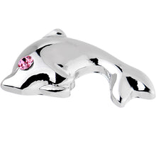 Load image into Gallery viewer, 16G 1/4 Pink Gem Dolphin Left Cartilage Earring
