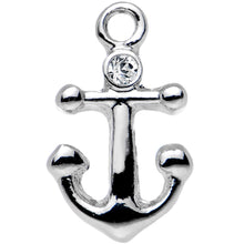 Load image into Gallery viewer, 16G 1/4 Clear Gem Settle Down Anchor Cartilage Earring

