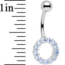 Load image into Gallery viewer, Aqua Gem Stainless Steel Hollow Circle Belly Ring
