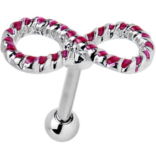 Load image into Gallery viewer, 16G 1/4 Pink Gem Roped Infinity Cartilage Earring
