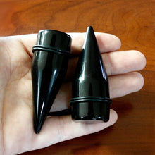 Load image into Gallery viewer, 24mm Black Acrylic Straight Taper Set
