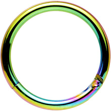 Load image into Gallery viewer, 16G 3/8 Rainbow Anodized Hinged Segment Ring
