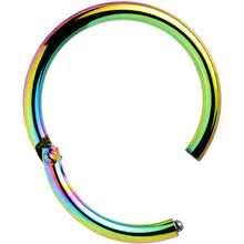 Load image into Gallery viewer, 16G 3/8 Rainbow Anodized Hinged Segment Ring
