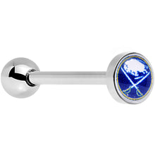 Load image into Gallery viewer, Officially Licensed NHL Buffalo Sabres Logo Tongue Ring
