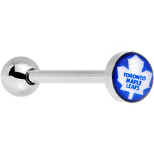 Load image into Gallery viewer, Officially Licensed NHL Toronto Maple Leafs Logo Tongue Ring
