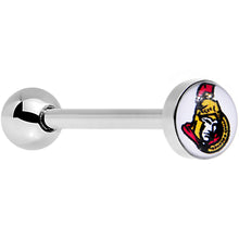 Load image into Gallery viewer, Officially Licensed NHL Ottawa Senators Logo Tongue Ring
