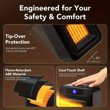 Load image into Gallery viewer, Space Heater for Indoor Use – 1500W Ceramic with Remote &amp; Timer
