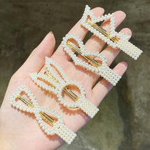 Load image into Gallery viewer, 5/8PCS/Set Women Girls Elegant Imitation Pearls Geometric Hairpins Sweet Hair Ornament Clips Barrettes Gorgeous Fashion Hair Accessories For Women
