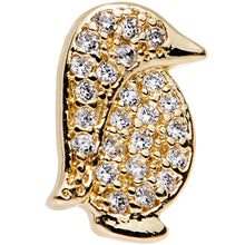 Load image into Gallery viewer, 16G 1/4 Clear Gem Perky Penguin Right Tragus Cartilage Earring
