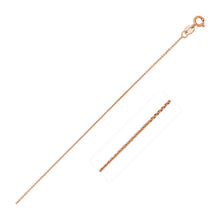 Load image into Gallery viewer, 14k Pink Gold Diamond Cut Cable Link Chain 0.8mm
