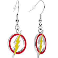 Load image into Gallery viewer, Officially Licensed DC Comics The Flash Steel Dangle Earrings
