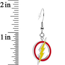 Load image into Gallery viewer, Officially Licensed DC Comics The Flash Steel Dangle Earrings
