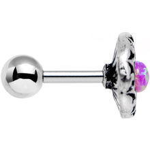 Load image into Gallery viewer, 16G 1/4 Pink Faux Opal Star Shine Tragus Cartilage Earring

