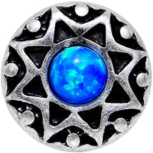 Load image into Gallery viewer, 16G 1/4 Blue Faux Opal Star Shine Tragus Cartilage Earring
