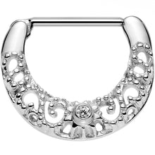 Load image into Gallery viewer, 316L Steel Gilt Nipple Clicker Created with Crystals
