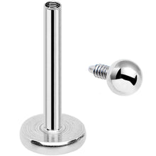 Load image into Gallery viewer, 18G 5/16 2mm Steel Ball Internally Threaded Labret Monroe Tragus

