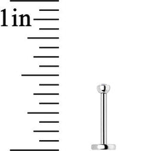 Load image into Gallery viewer, 18G 5/16 Clear 2mm CZ Internally Threaded Labret Monroe Tragus
