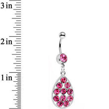 Load image into Gallery viewer, Pink Gem Dingy Drop Dangle Belly Ring
