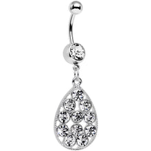 Load image into Gallery viewer, Clear Gem Dingy Drop Dangle Belly Ring
