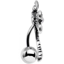 Load image into Gallery viewer, Clear Gem Flyaway Dragonfly Top Mount Belly Ring
