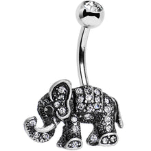 Load image into Gallery viewer, Clear Gem Lucky Little Elephant Belly Ring
