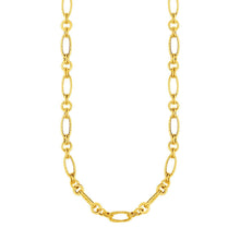 Load image into Gallery viewer, 14k Yellow Gold Twisted and Polished Link Necklace
