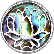 Load image into Gallery viewer, 16G 1/4 Abalone Shell Steel Lotus Flower Tragus Cartilage Earring
