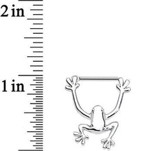 Load image into Gallery viewer, 14G 1/2 Stainless Steel Hang with Me Frog Nipple Clicker Set

