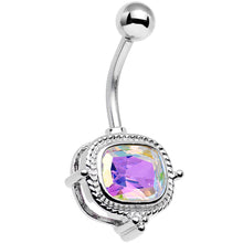 Load image into Gallery viewer, Aurora Gem Fancy Furbish Frame Belly Ring

