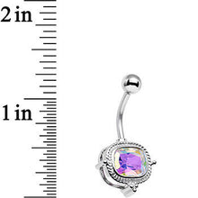 Load image into Gallery viewer, Aurora Gem Fancy Furbish Frame Belly Ring
