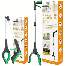 Load image into Gallery viewer, Heavy-Duty Steel Folding Trash Picker – 32" with Magnet &amp; Anti-Slip Handle
