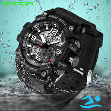 Load image into Gallery viewer, NEW Sport Analog-Digital Watch For Men and Woman  Waterresistant 50M Professional Waterproof Quartz Large Dial Military Wristwatches  With Night Mode
