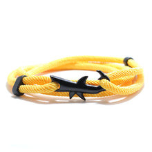Load image into Gallery viewer, Nylon Rope Chain Luxury  Bracelets For Women And Men Ocean Shark Charm Bracelet Popular Jewelry Anchor Bracelet Style
