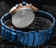 Load image into Gallery viewer, Men's  Waterproof Stainless Steel Watch With Chronometers Business Style Wristwatch Unique Design Perfect Gift
