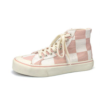 Load image into Gallery viewer, Pink Women's Luxury Canvas Sneakers Flats New Casual Tennis Basketball Canvas Shoes High-top Fashion Sneakers Slip On Walking Shoe Athletic Shoes For Gym Running Work
