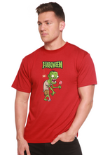 Load image into Gallery viewer, Halloween Green Monster Unisex Bamboo Viscose/Organic Cotton Short Sleeve Graphic T-Shirt
