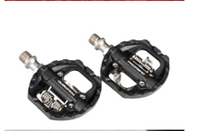 Load image into Gallery viewer, Black nylon DU + bearing Mountain Clipless Bike Bicycle Cycling Pedals Cleats Pedal Bicycle Bike Pedals Road Bicycle Pedals Cleats Set Clipless Pedals Compatible With Mountain BIkes
