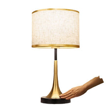 Load image into Gallery viewer, Modern Touch Sensor Dimming Luxury Living Room Simple Nordic LED Table Lamp Creative Simplicity Cloth Desk Light Indoor  Decorative Table Lamp Cute Study Lamps for Bedroom Décor
