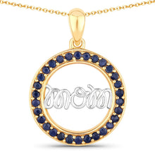 Load image into Gallery viewer, 0.64 Carat Genuine Blue Sapphire .925 Sterling Silver Pendant
