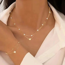 Load image into Gallery viewer, 3pcs Heart Necklace &amp; Bracelet Set for Women
