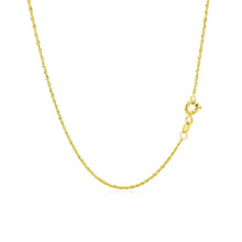 Load image into Gallery viewer, 14k Yellow Gold Singapore Chain 1.0mm
