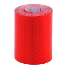Load image into Gallery viewer, 5cm*100cm Car Reflective Tape Safety Warning Car Decoration Waterproof White Silver Red Reflective Tape Sticker Reflector Protective Tape Strip Film Auto Motorcycle Sticker Reflective Tape for Trailer Car Truck Reflectors
