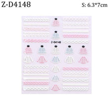 Load image into Gallery viewer, 5D Sweater Nail Sticker Acrylic Engraved Winter Charm Designs Beauty Cloth Christmas Patterns Nails Art Decoration Tools  Nail Art Stickers Decor Tip Transfer Nail Decals Sticker For Pretty Girl Self-Adhesive Nail Decals Designer Nail Stickers
