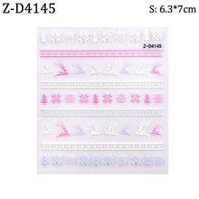 Load image into Gallery viewer, 5D Sweater Nail Sticker Acrylic Engraved Winter Charm Designs Beauty Cloth Christmas Patterns Nails Art Decoration Tools  Nail Art Stickers Decor Tip Transfer Nail Decals Sticker For Pretty Girl Self-Adhesive Nail Decals Designer Nail Stickers

