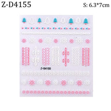 Load image into Gallery viewer, 5D Sweater Nail Sticker Acrylic Engraved Winter Charm Designs Beauty Cloth Christmas Patterns Nails Art Decoration Tools  Nail Art Stickers Decor Tip Transfer Nail Decals Sticker For Pretty Girl Self-Adhesive Nail Decals Designer Nail Stickers
