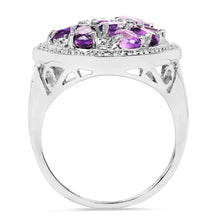 Load image into Gallery viewer, 2.76 Carat Genuine Amethyst .925 Sterling Silver Ring
