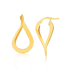 Load image into Gallery viewer, 14k Yellow Gold Flat Polished Twisted Hoop Earrings
